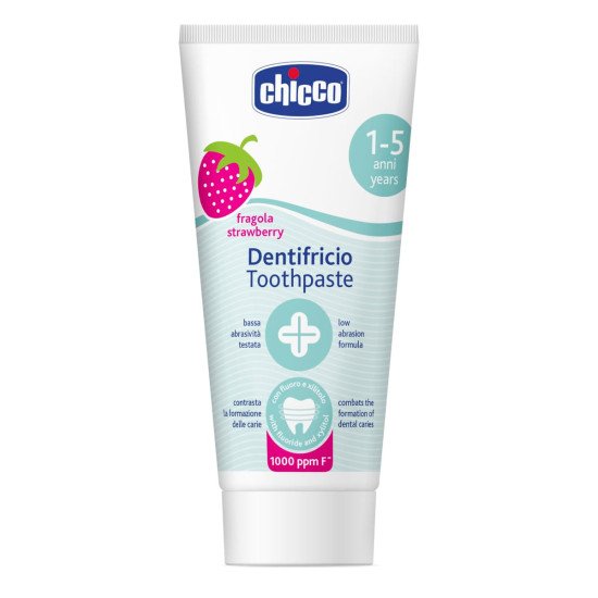 Зубна паста Chicco "Полуниця", з фтором, 50 мл Зубна паста Chicco "Полуниця", з фтором, 50 мл