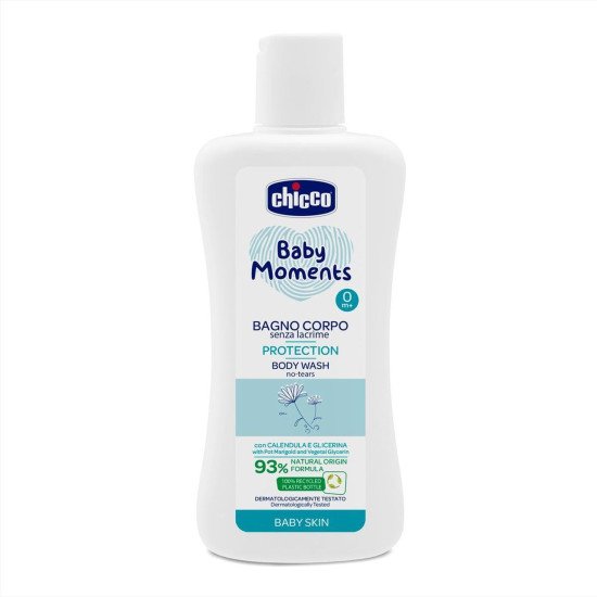 Гель для купання з екстрактом календули Chicco Baby Moments "Без сліз", 200 мл Гель для купання з екстрактом календули Chicco Baby Moments "Без сліз", 200 мл
