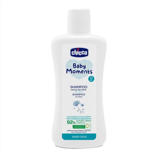Шампунь з екстрактом календули Chicco Baby Moments "Без сліз", 200 мл Шампунь з екстрактом календули Chicco Baby Moments "Без сліз", 200 мл