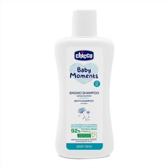 Шампунь для тела и волос с экстрактом календулы Chicco Baby Moments "Без слез", 200 мл Шампунь для тела и волос с экстрактом календулы Chicco Baby Moments "Без слез", 200 мл