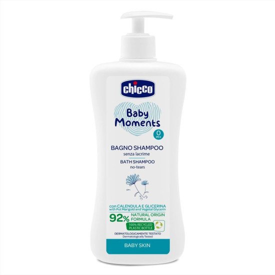 Шампунь для тела и волос с экстрактом календулы Chicco Baby Moments "Без слез", 500 мл