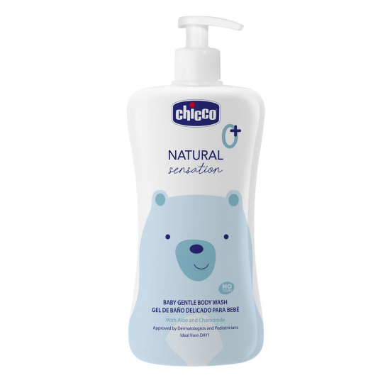 Нежный гель для купания с алоэ и ромашкой Chicco Natural Sensation "Без слез", 500 мл Нежный гель для купания с алоэ и ромашкой Chicco Natural Sensation "Без слез", 500 мл