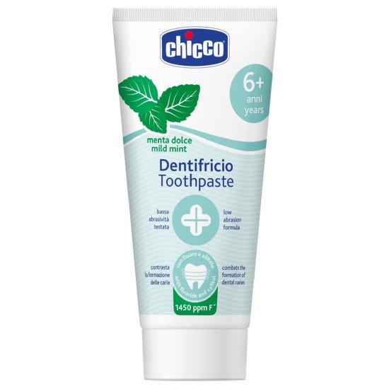 Зубная паста Chicco "Сладкая мята", с фтором, от 6 лет, 50 мл Зубная паста Chicco "Сладкая мята", с фтором, от 6 лет, 50 мл