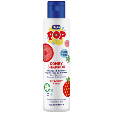 Шампунь-кондиціонер 2 в 1 з екстрактом полуниці Chicco Pop Strawberry Candy, від 6 років, 250 мл
