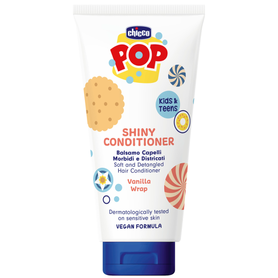 Кондиціонер для волосся з екстрактом ванілі Chicco Pop Vanilla Wrap, від 6 років, 150 мл Кондиціонер для волосся з екстрактом ванілі Chicco Pop Vanilla Wrap, від 6 років, 150 мл
