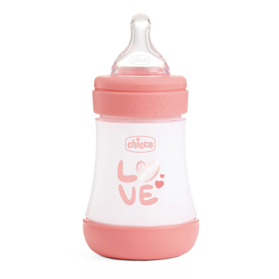 Бутылочка пластик Chicco PERFECT 5 Love, 150 мл, соска силикон, 0 м+ Бутылочка пластик Chicco PERFECT 5 Love, 150 мл, соска силикон, 0 м+