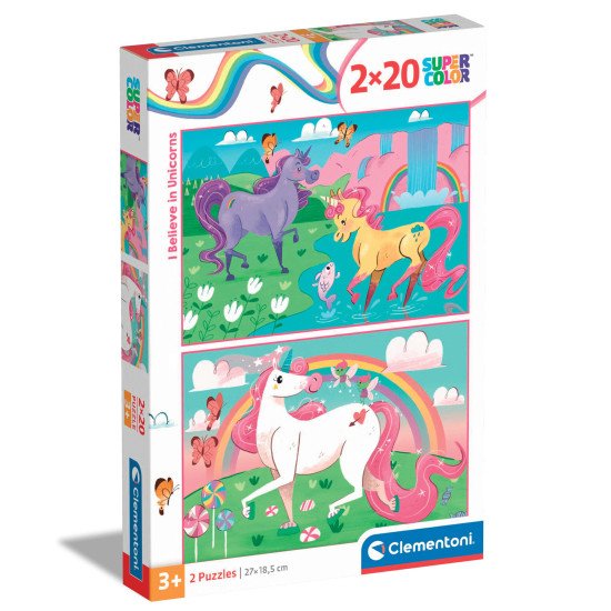 Пазл Clementoni "I Believe in Unicorns", 2 шт. по 20 елементів Пазл Clementoni "I Believe in Unicorns", 2 шт. по 20 елементів
