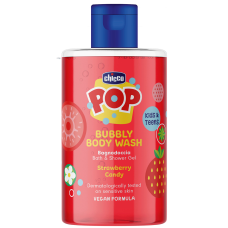 Гель для купання з екстрактом полуниці Chicco Pop Strawberry Candy, від 6 років, 300 мл Гель для купання з екстрактом полуниці Chicco Pop Strawberry Candy, від 6 років, 300 мл