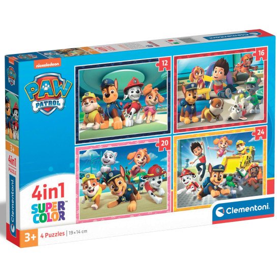 Пазл 4 в 1 Clementoni "Paw Patrol", 12,16,20 та 24 елементи Пазл 4 в 1 Clementoni "Paw Patrol", 12,16,20 та 24 елементи
