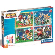 Пазл 4 в 1 Clementoni "Sonic", 12,16,20 и 24 элемента
