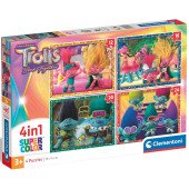 Пазл 4 в 1 Clementoni "Trolls 3" Пазл 4 в 1 Clementoni "Trolls 3"