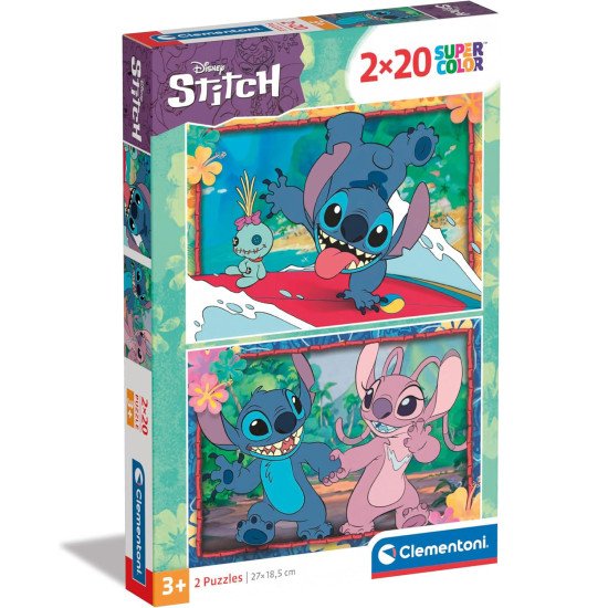 Пазл Clementoni "Disney Stitch", 2 по 20 елементів Пазл Clementoni "Disney Stitch", 2 по 20 елементів
