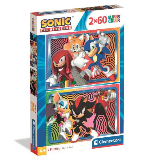 Пазл Clementoni "Sonic", 2 шт. по 60 елементів Пазл Clementoni "Sonic", 2 шт. по 60 елементів
