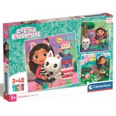 Пазл Clementoni "Gabby`s Dollhouse", 3 шт. по 48 элементов