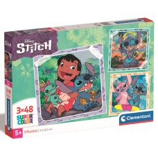 Пазл Clementoni "Stitch", 3 шт. по 48 элементов