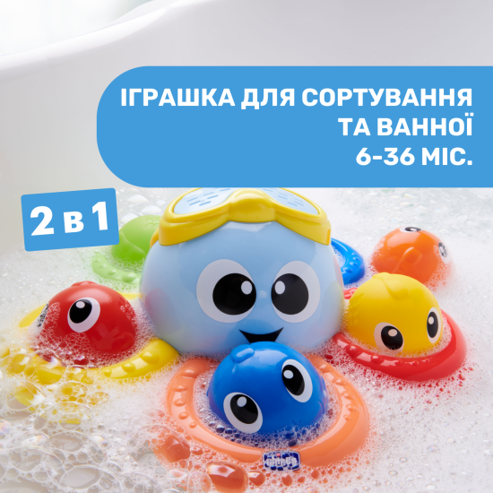 Іграшка для ванни Chicco "Восьминіг Біллі" Іграшка для ванни Chicco "Восьминіг Біллі"