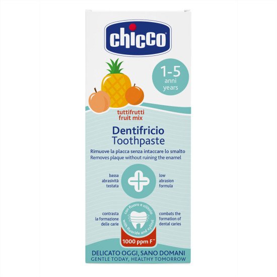 Зубна паста Chicco "Тутті-Фрутті", з фтором, 50 мл Зубна паста Chicco "Тутті-Фрутті", з фтором, 50 мл