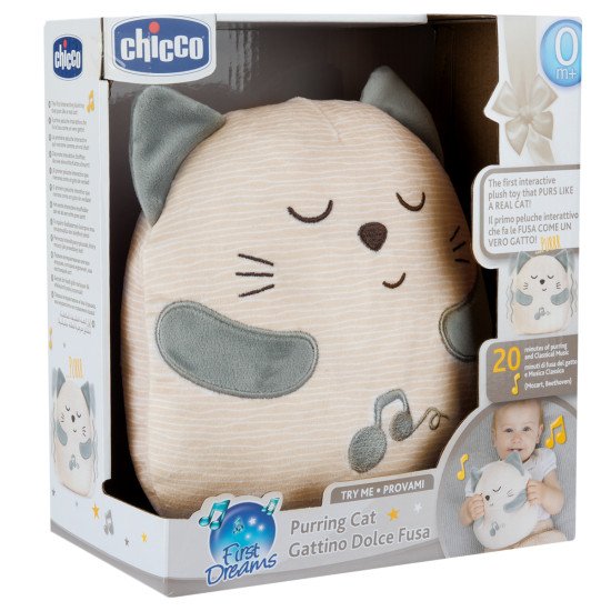 М'яка музична іграшка Chicco "Муркотик" з вібрацією М'яка музична іграшка Chicco "Муркотик" з вібрацією