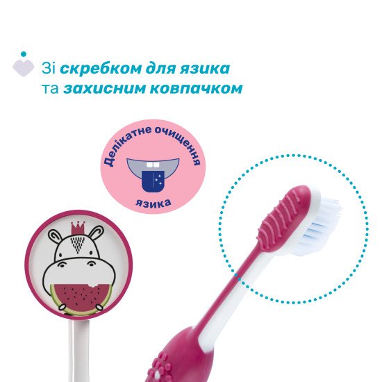 Зубна щітка Chicco на присосці, 3-6 років Зубна щітка Chicco на присосці, 3-6 років