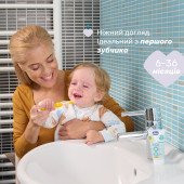 Дорожній набір Chicco: зубна щітка та зубна паста, 6-24 міс.