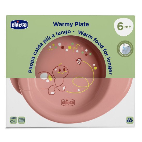 Термоустойчивая тарелка Chicco Warmy Plate, 6м+ Термоустойчивая тарелка Chicco Warmy Plate, 6м+