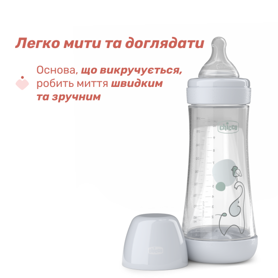Бутылочка пластик Chicco PERFECT 5 Elephant, 300 мл, соска силикон, 4 м+ Бутылочка пластик Chicco PERFECT 5 Elephant, 300 мл, соска силикон, 4 м+