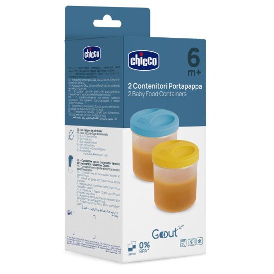 Контейнер Chicco для їжі, 2 шт. по 250 мл