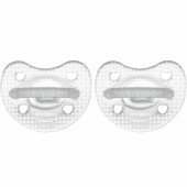 Пустышка Chicco PhysioForma Crystal, силикон, 6-16 мес., 2 шт.