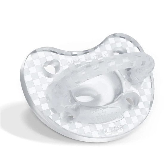 Пустышка Chicco PhysioForma Crystal, силикон, 6-16 мес., 2 шт.