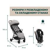 Коляска прогулянкова Chicco Glee сірий Коляска прогулянкова Chicco Glee сірий