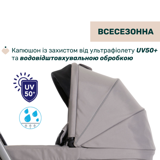 Коляска універсальна 2 в 1 Chicco Activ3 New сірий Коляска універсальна 2 в 1 Chicco Activ3 New сірий