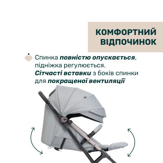Коляска прогулянкова Chicco Dolomiti світло-сірий