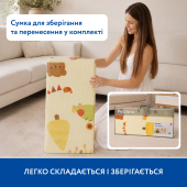 Великий двосторонній термокилимок Piccolino "Лісові звірята", 180х200х1 см