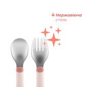 Набор Chicco: ложка и вилка, из нержавеющей стали, 18м+