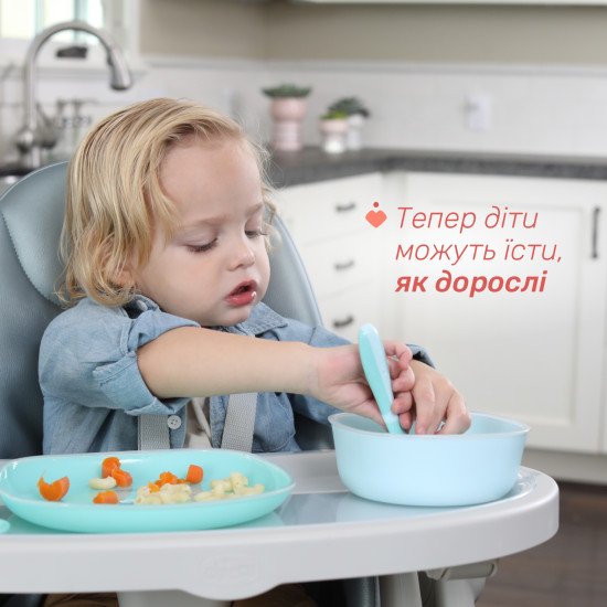 Набор Chicco: ложка и вилка, из нержавеющей стали, 18м+