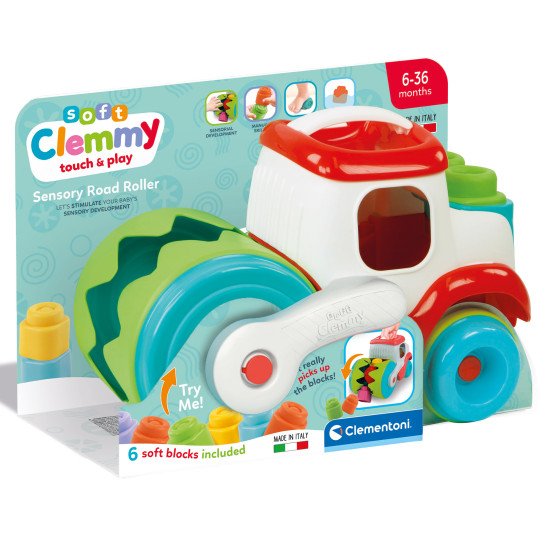 Розвиваюча іграшка Clementoni "Sensory Road Roller", серія "Soft Clemmy" Розвиваюча іграшка Clementoni "Sensory Road Roller", серія "Soft Clemmy"