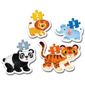 Пазл 4 в 1 Clementoni "Wild Animals", серія "My First Puzzles" Пазл 4 в 1 Clementoni "Wild Animals", серія "My First Puzzles"