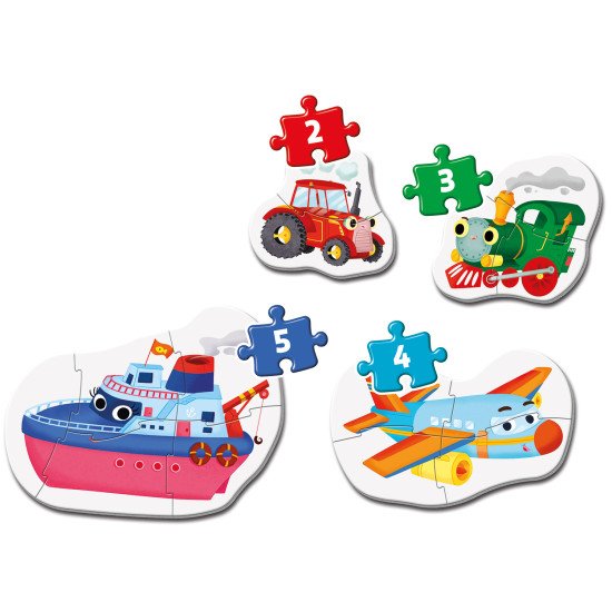 Пазл 4 в 1 Clementoni "Means of Transport", серія "My First Puzzles" Пазл 4 в 1 Clementoni "Means of Transport", серія "My First Puzzles"