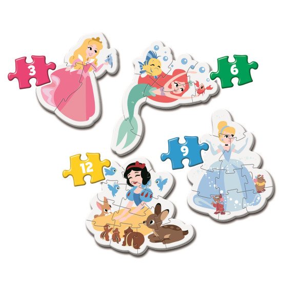 Пазл 4 в 1 Clementoni "Princess", серія "My First Puzzles" Пазл 4 в 1 Clementoni "Princess", серія "My First Puzzles"