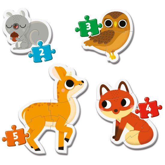 Пазл 4 в 1 Clementoni "Forest Animals", серія "My First Puzzles"
