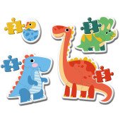 Пазл 4 в 1 Clementoni "Dinosaurs", серия "My First Puzzles"