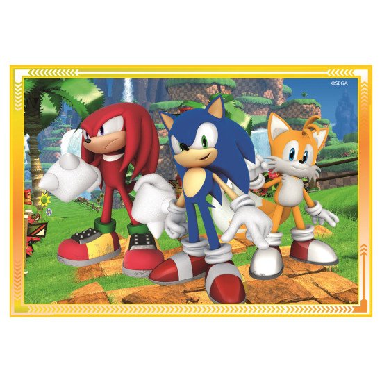 Пазл 4 в 1 Clementoni "Sonic", 12,16,20 и 24 элемента