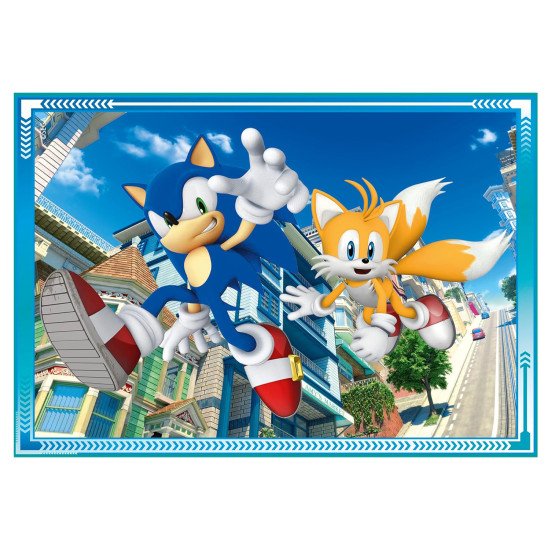 Пазл 4 в 1 Clementoni "Sonic", 12,16,20 и 24 элемента
