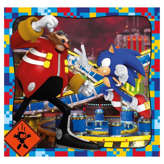 Пазл Clementoni "Sonic", 3 шт. по 48 елементів Пазл Clementoni "Sonic", 3 шт. по 48 елементів