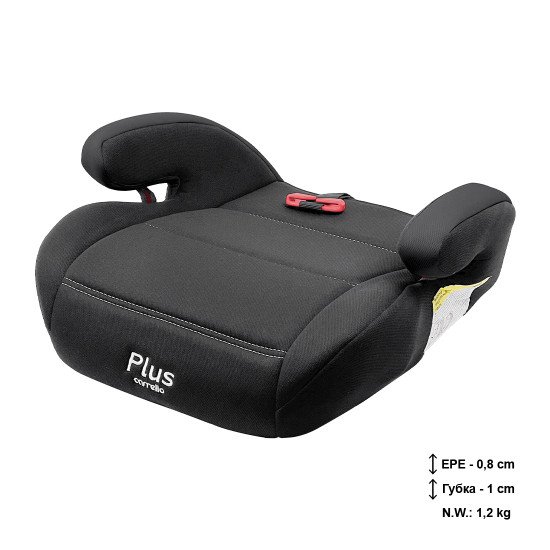 Автокрісло-бустер CARRELLO Plus CRL-16007 Jet Black+направляючий ремінь 75см /5/ Автокрісло-бустер CARRELLO Plus CRL-16007 Jet Black+направляючий ремінь 75см /5/