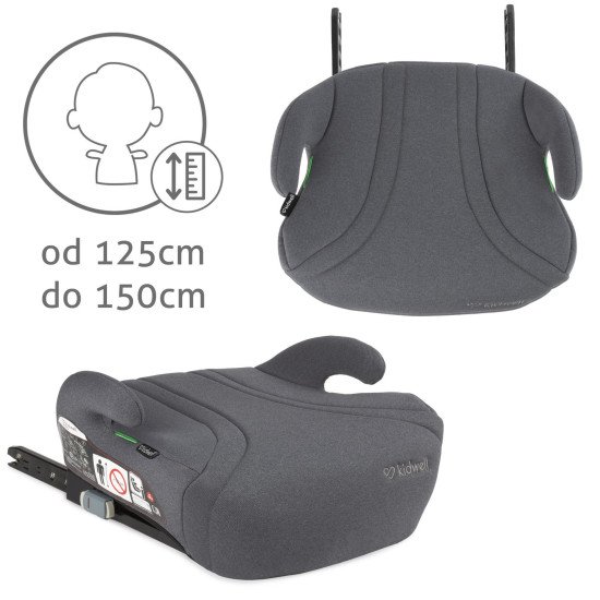 Автокрісло-бустер Kidwell Bono ISOFIX 125-150см gray