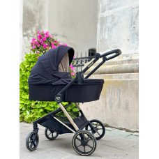 Дитяча універсальна коляска 2 в 1 Kidwell Velmont black/gold