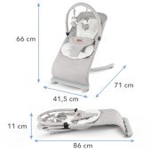 Шезлонг Kidwell Rubi gray/white Шезлонг Kidwell Rubi gray/white