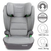 Дитяче автокрісло Kidwell Weston I-Size ISOFIX 100-150см (15-36кг) light grey