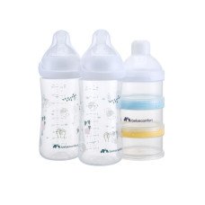 Набір для годування BEBE CONFORT Emotion Physio 270ml 2шт білі з диспенсером Urban Garden Набір для годування BEBE CONFORT Emotion Physio 270ml 2шт білі з диспенсером Urban Garden